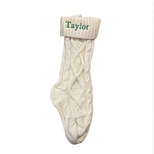 NEW Cable Knit “Taylor” Christmas Stocking